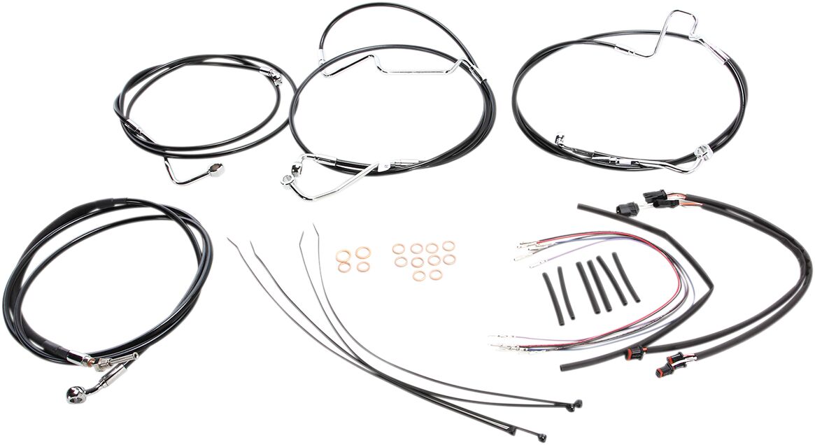 CONTROL CABLE KIT HANDLEBAR XR OE STYLE ABS BLACK