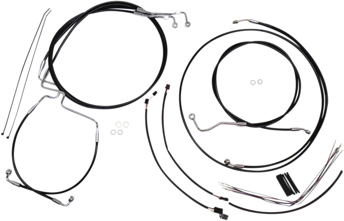 CONTROL CABLE KIT HANDLEBAR XR OE STYLE ABS BLACK
