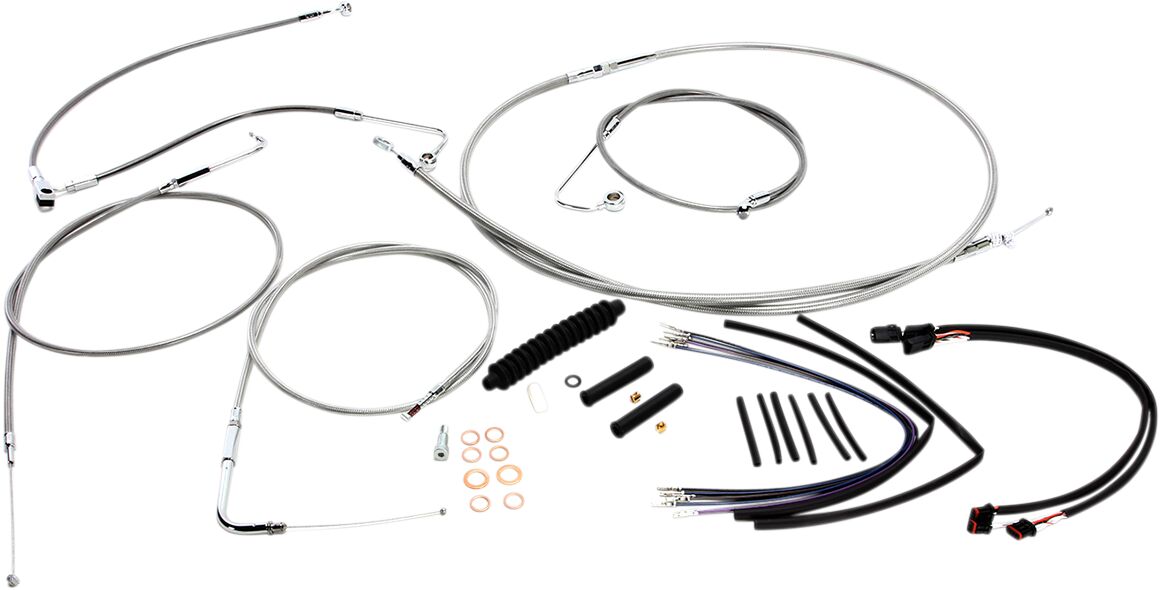 CONTROL CABLE KIT HANDLEBAR XR OE STYLE ABS STAINLESS STEEL