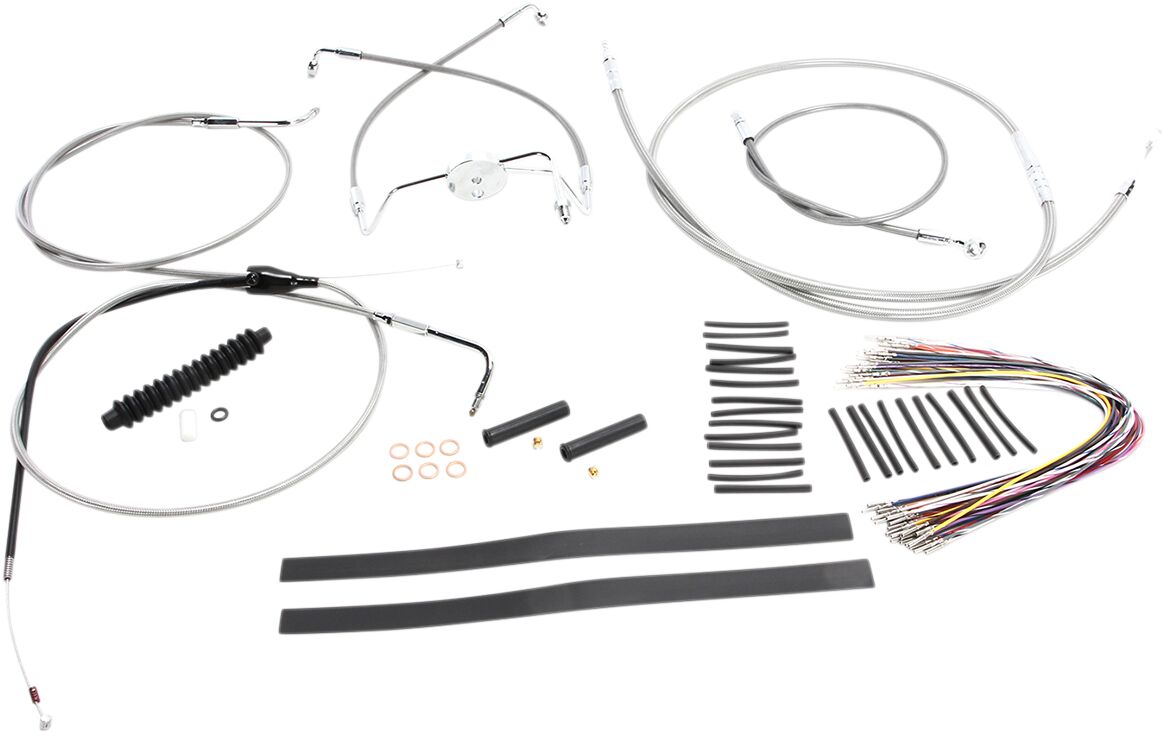 CONTROL CABLE KIT HANDLEBAR XR OE STYLE NON-ABS STAINLESS STEEL