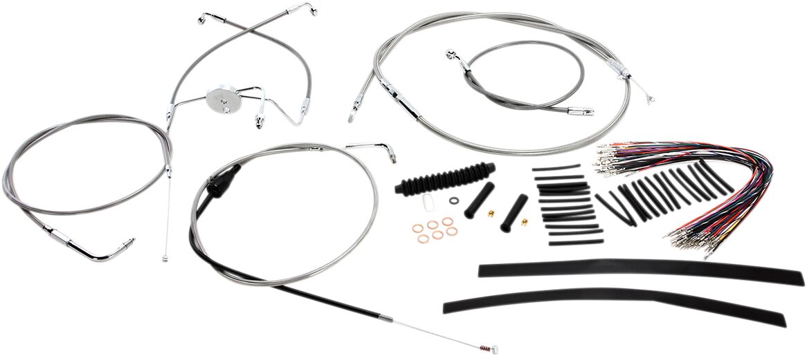 CONTROL CABLE KIT HANDLEBAR XR OE STYLE NON-ABS STAINLESS STEEL