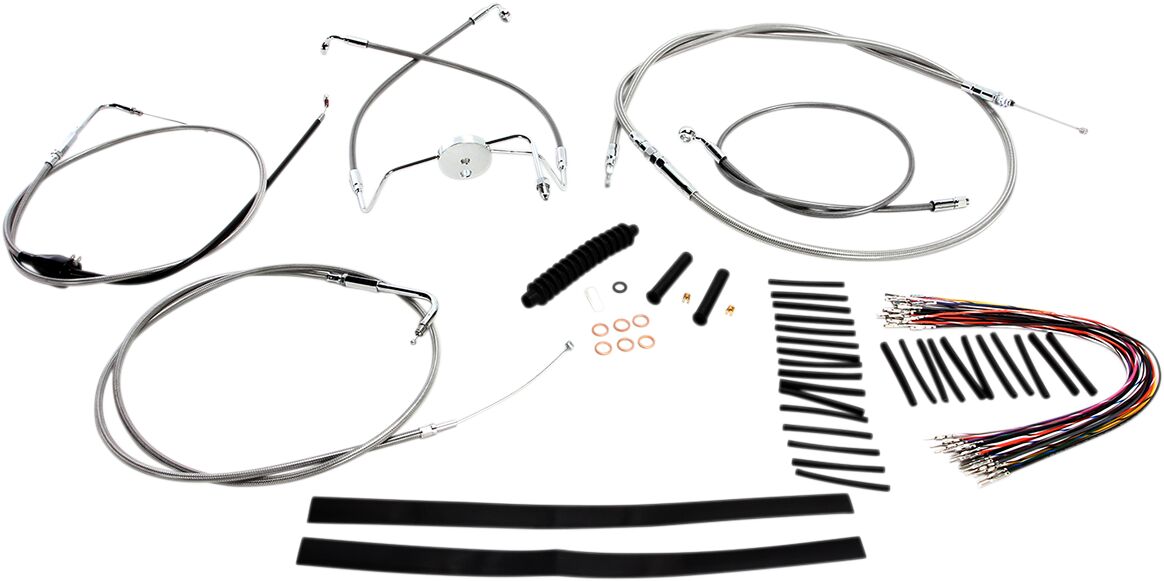 CONTROL CABLE KIT HANDLEBAR XR OE STYLE NON-ABS STAINLESS STEEL