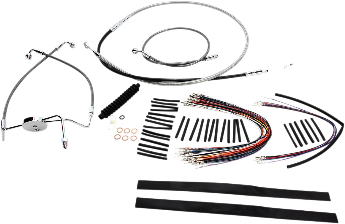 CONTROL CABLE KIT HANDLEBAR XR OE STYLE NON-ABS STAINLESS STEEL