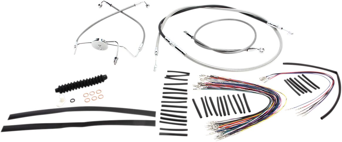 CONTROL CABLE KIT HANDLEBAR XR OE STYLE NON-ABS STAINLESS STEEL
