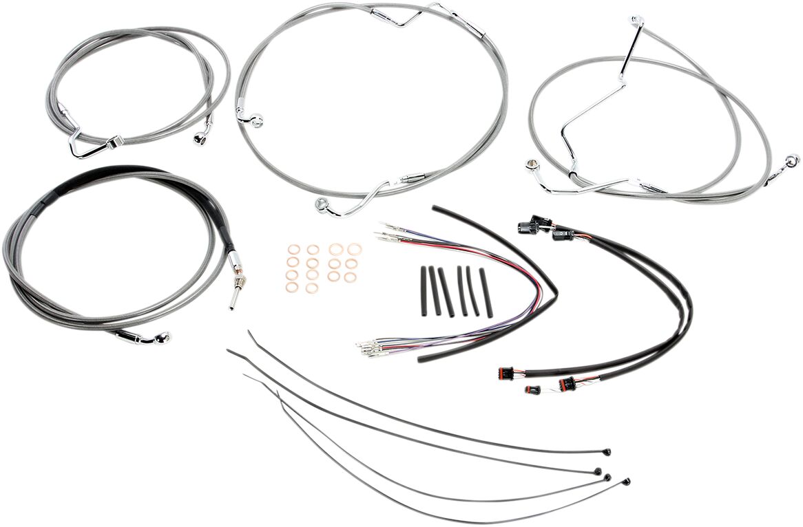 CONTROL CABLE KIT HANDLEBAR XR OE STYLE ABS STAINLESS STEEL