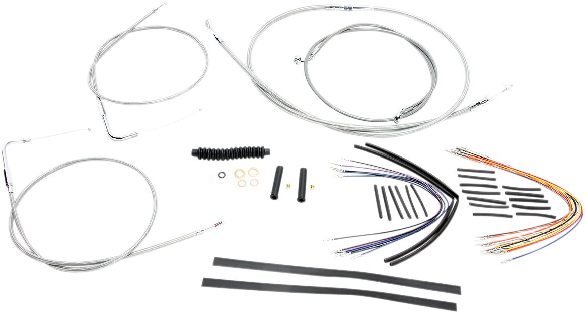CONTROL CABLE KIT HANDLEBAR XR OE STYLE NON-ABS STAINLESS STEEL