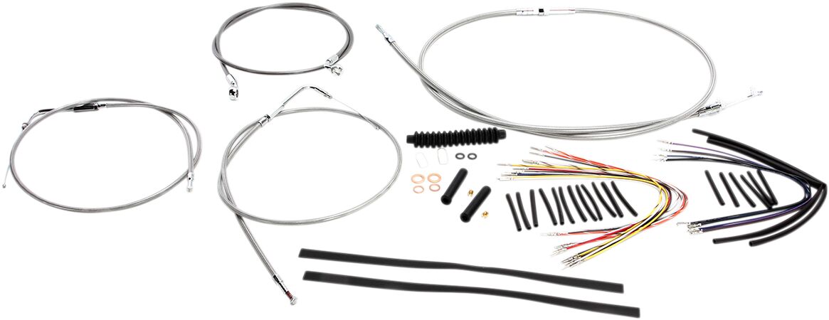 CONTROL CABLE KIT HANDLEBAR XR OE STYLE NON-ABS STAINLESS STEEL