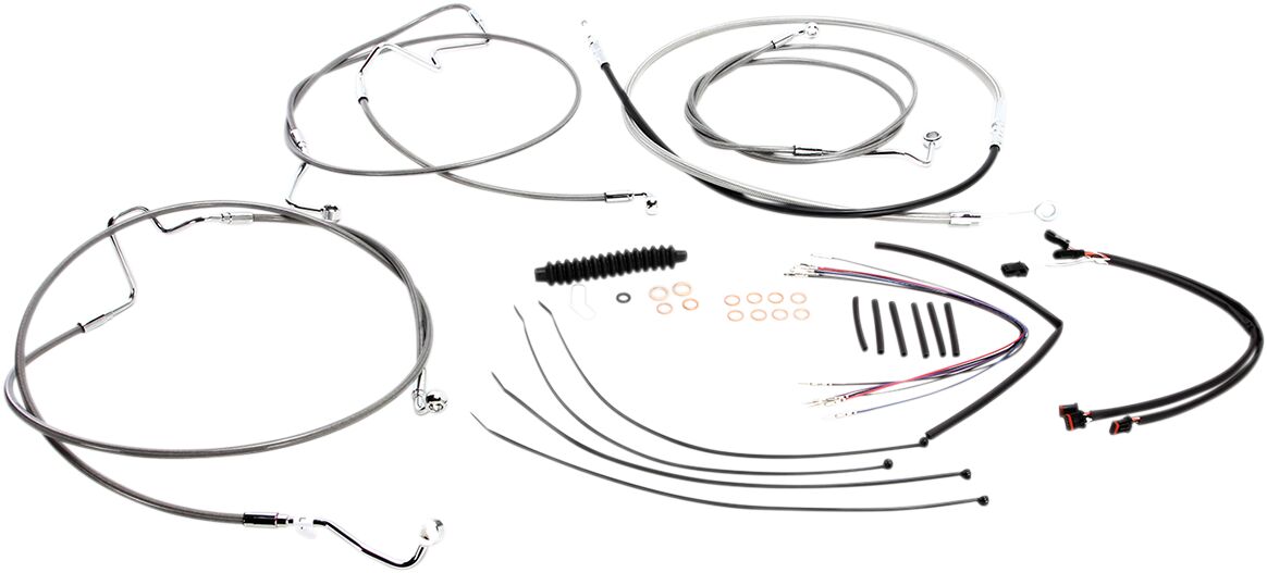 CONTROL CABLE KIT HANDLEBAR XR OE STYLE ABS STAINLESS STEEL