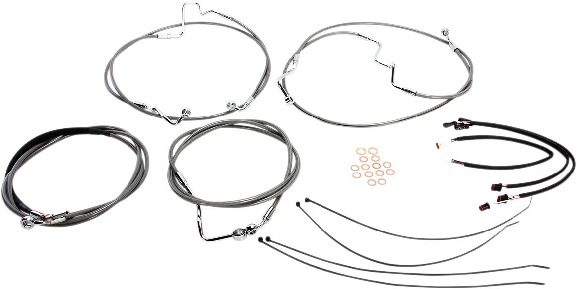 CONTROL CABLE KIT HANDLEBAR XR OE STYLE ABS STAINLESS STEEL