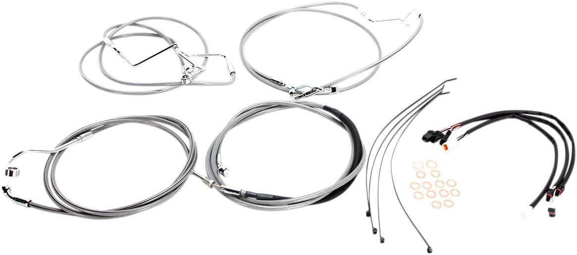 CONTROL CABLE KIT HANDLEBAR XR OE STYLE ABS STAINLESS STEEL