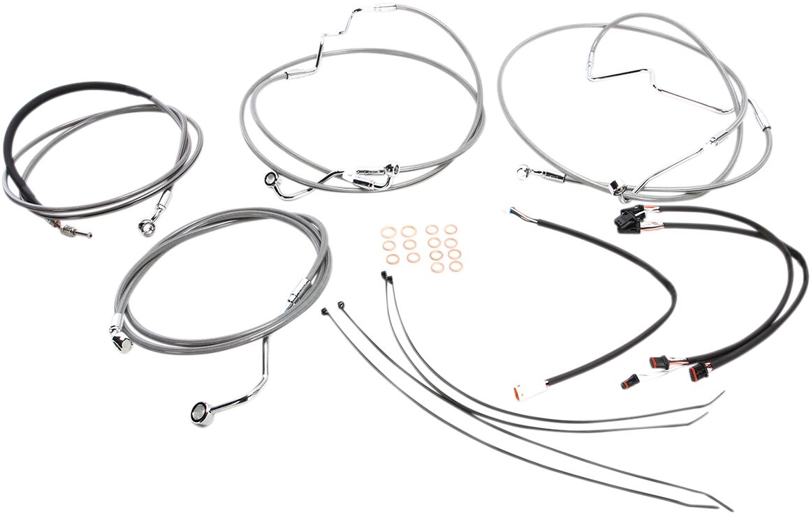 CONTROL CABLE KIT HANDLEBAR XR OE STYLE ABS STAINLESS STEEL