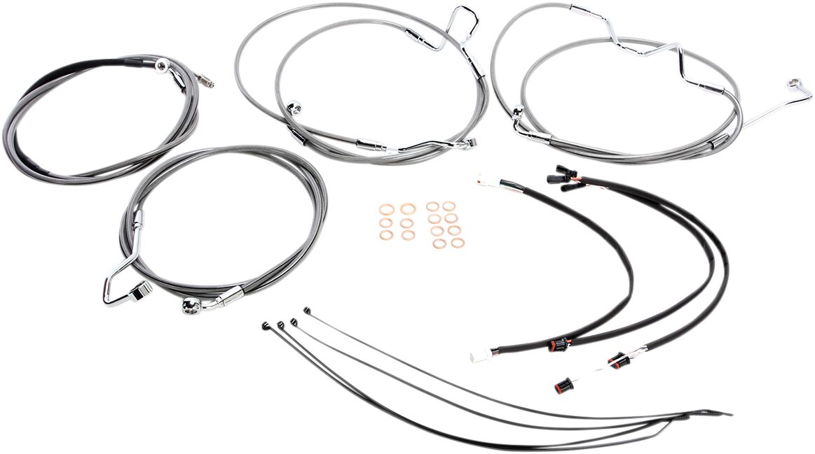 CONTROL CABLE KIT HANDLEBAR XR OE STYLE ABS STAINLESS STEEL