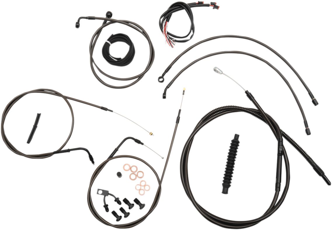 COMPLETE CABLE KIT FOR 12-14 APE HANGERS MIDNIGHT SERIES BLACK