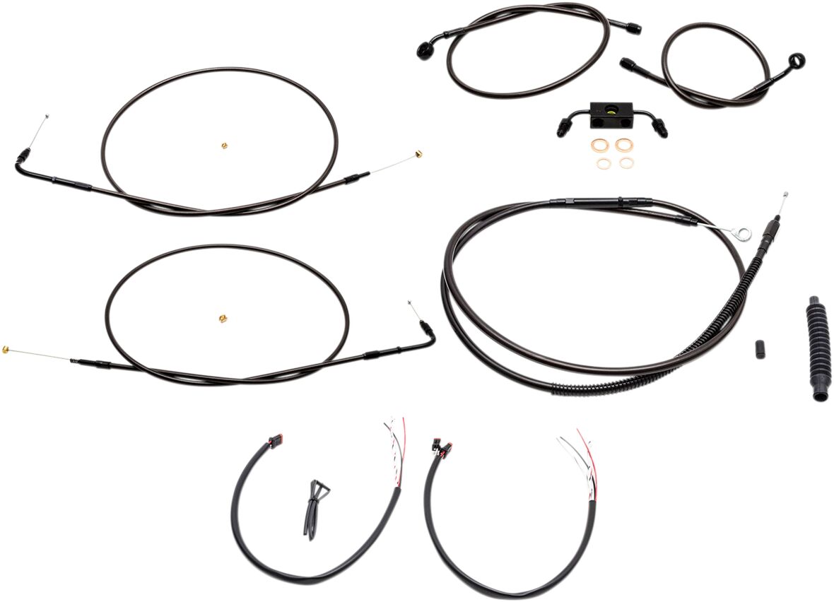 COMPLETE CABLE KIT FOR 12-14 APE HANGERS MIDNIGHT SERIES BLACK