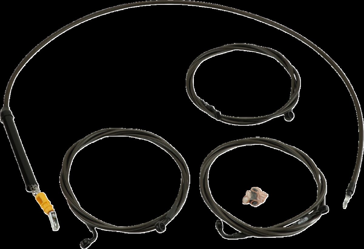 Handlebar Cable/Brake Line Kit - Stock Ape Hanger Handlebars - Midnight
