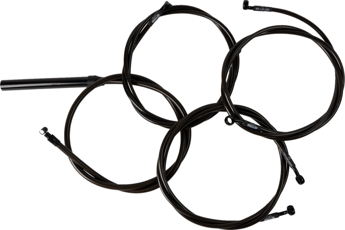 Handlebar Cable/Brake Line Kit - Complete - Stock Handlebars - Midnight