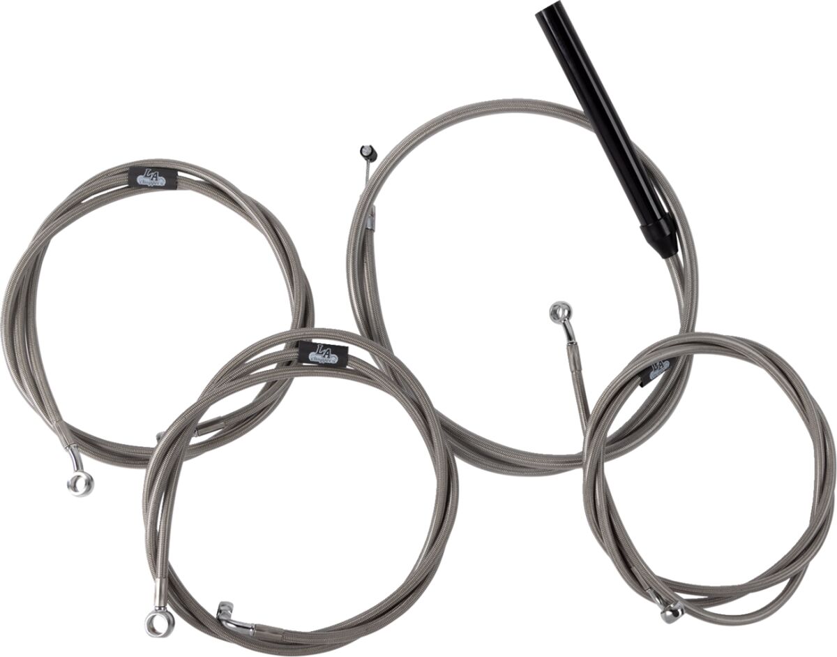 Handlebar Cable/Brake Line Kit - Complete - 12" - 14" Handlebars - Stainless