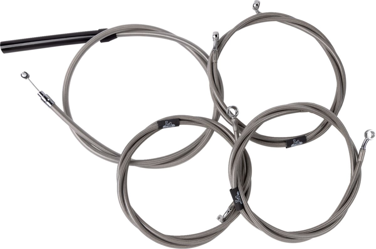 Handlebar Cable/Brake Line Kit - Complete - 18" - 20" Handlebars - Stainless