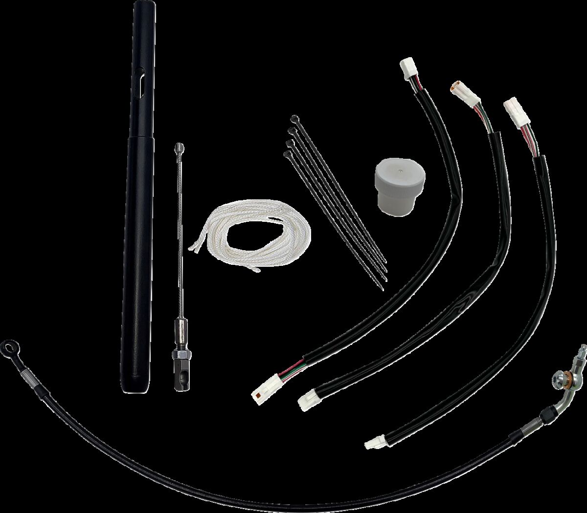 H-BAR EXTENSIONS, WIRE, CLTCH, BRK PLUS 4" FLTR, FLTRSE BLK