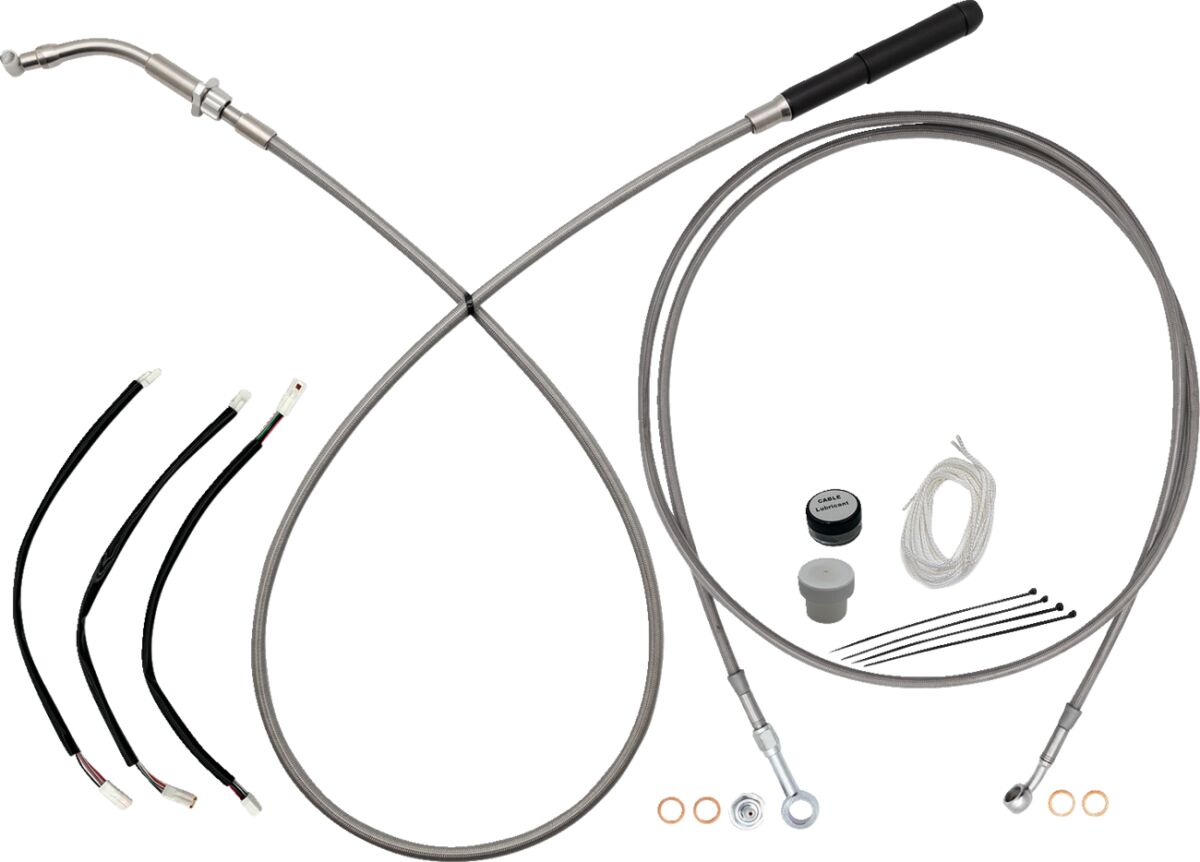 EZ Install Upper Clutch Cable - 12" Handlebars - Braided Stainless Steel