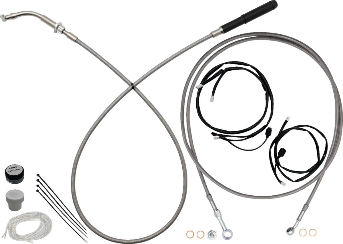 EZ Install Upper Clutch Cable - 13"/14" Handlebars - Braided Stainless Steel