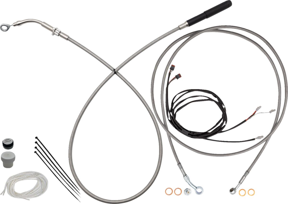 EZ Install Upper Clutch Cable - 16" Handlebars - Braided Stainless Steel