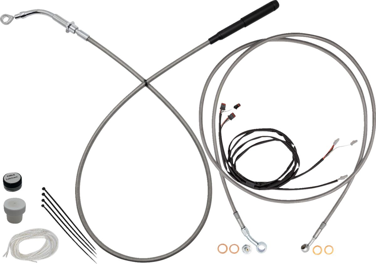 EZ Install Upper Clutch Cable - 16" Handlebars - Braided Stainless Steel