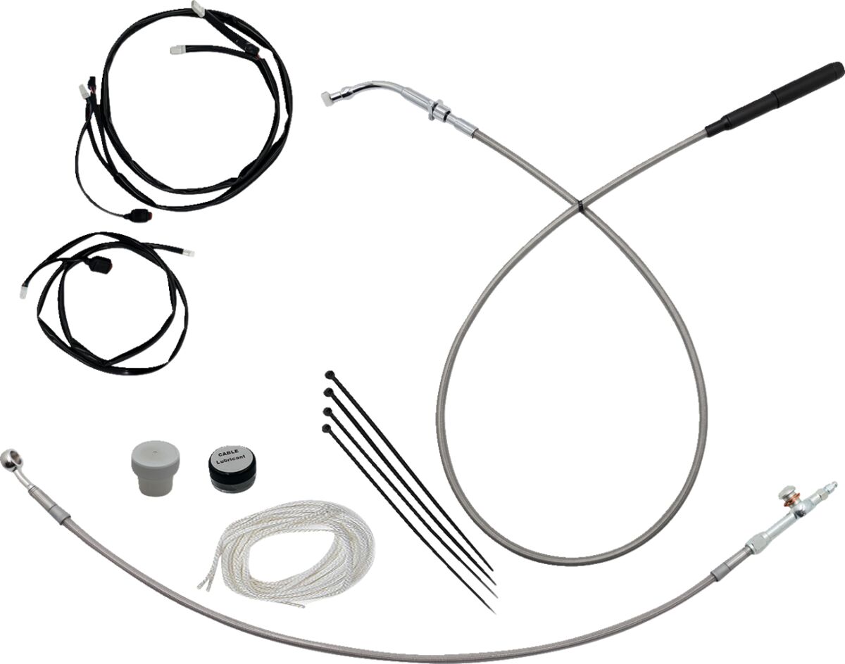 EZ Install Upper Clutch Cable - 16" Handlebars - Braided Stainless Steel