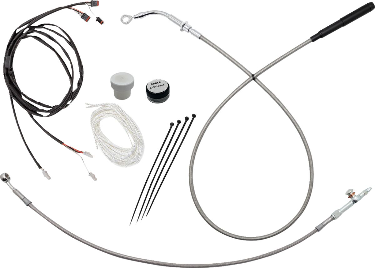 EZ Install Upper Clutch Cable - 16" Handlebars - Braided Stainless Steel