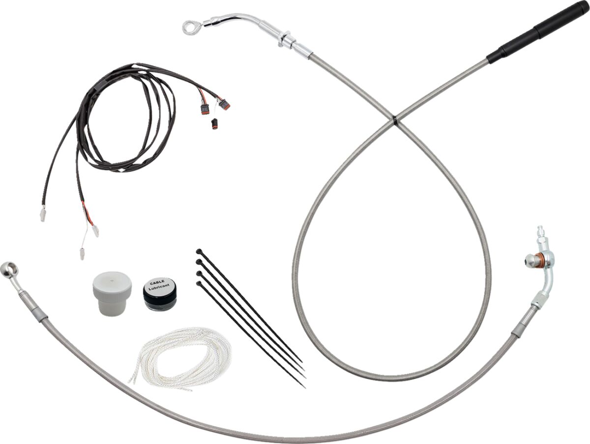 EZ Install Upper Clutch Cable - 16" Handlebars - Braided Stainless Steel