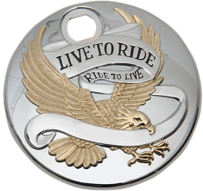 FUEL DOOR LIVE TO RIDE CHROME/GOLD