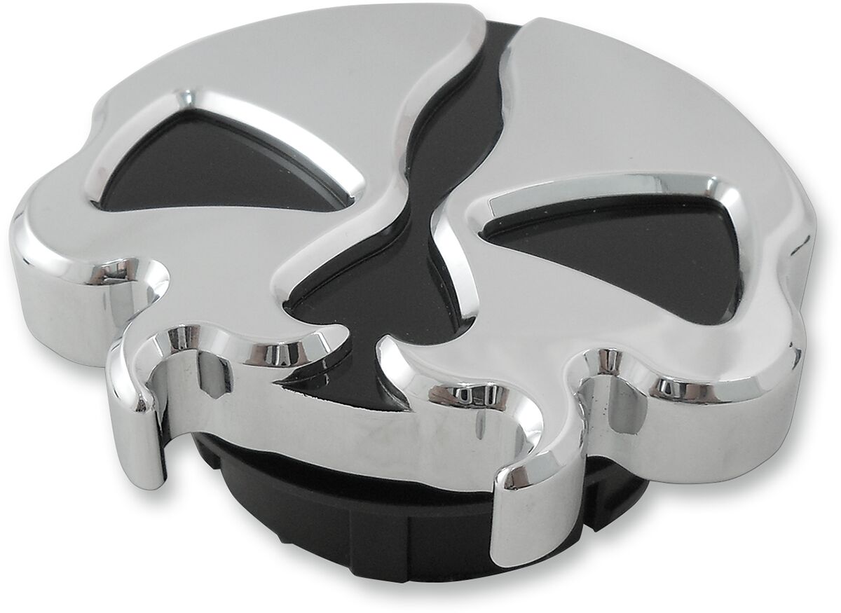 GAS CAPS DUMMY SPLIT SKULL CHROME