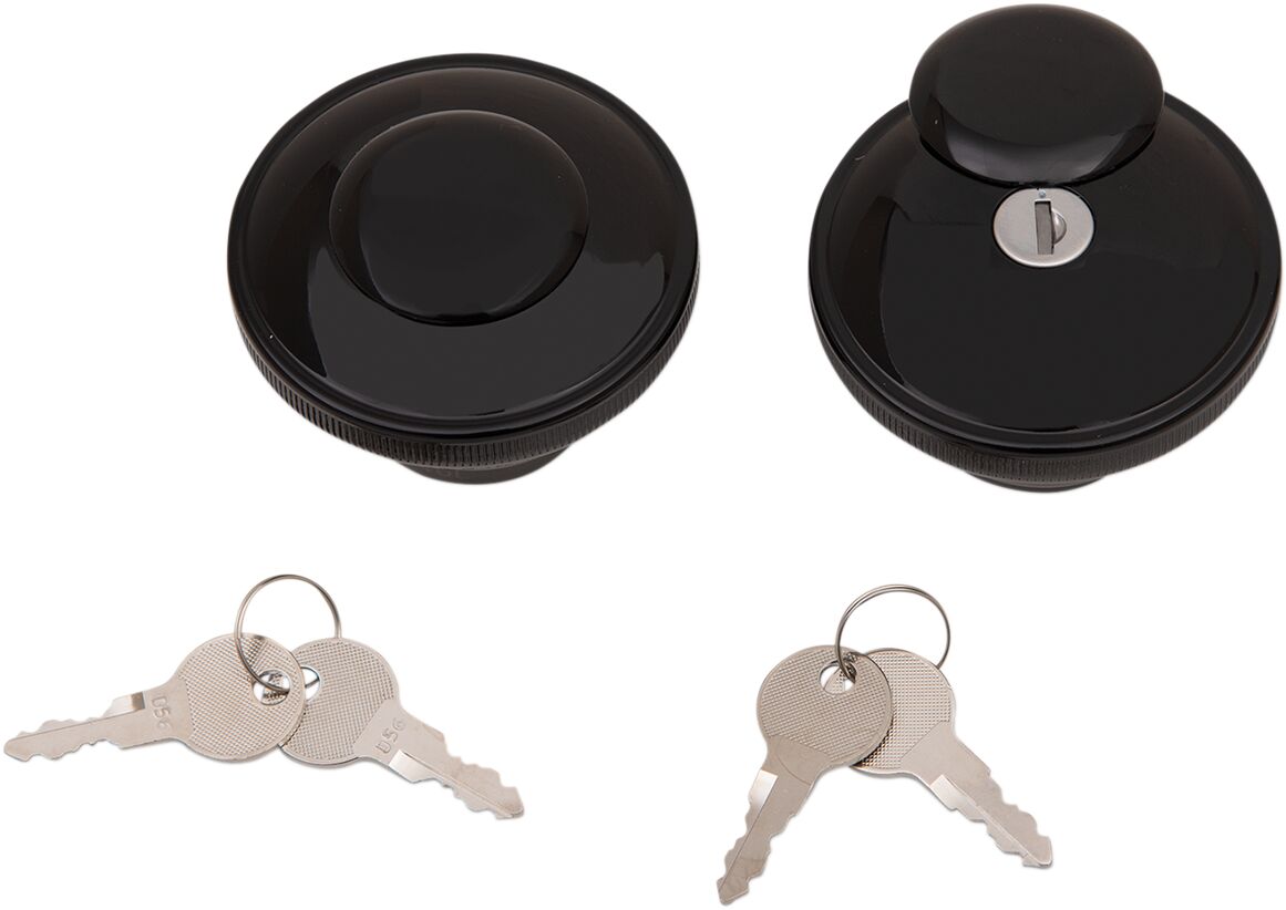 CAP GAS LOCK BLK N/VENT