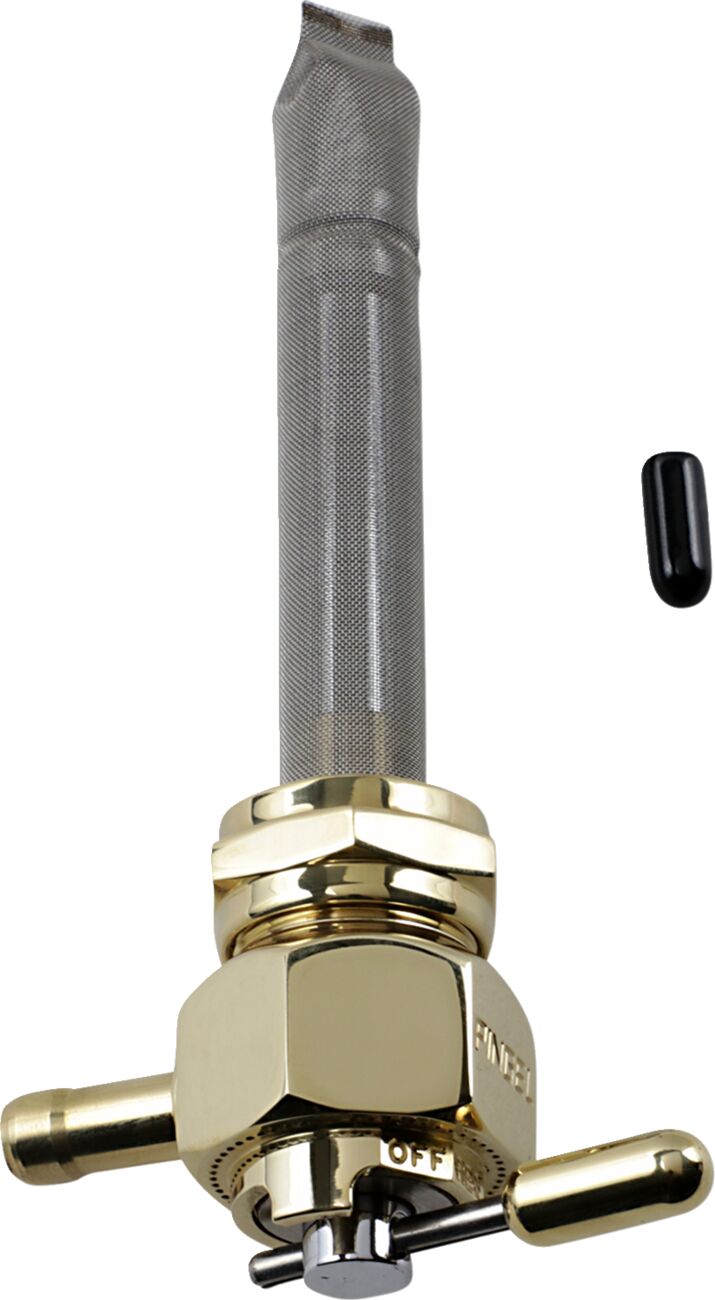 SINGLE OUTLET RESERVE FUEL VALVE HD METRIC AND NUT HEX BRASS