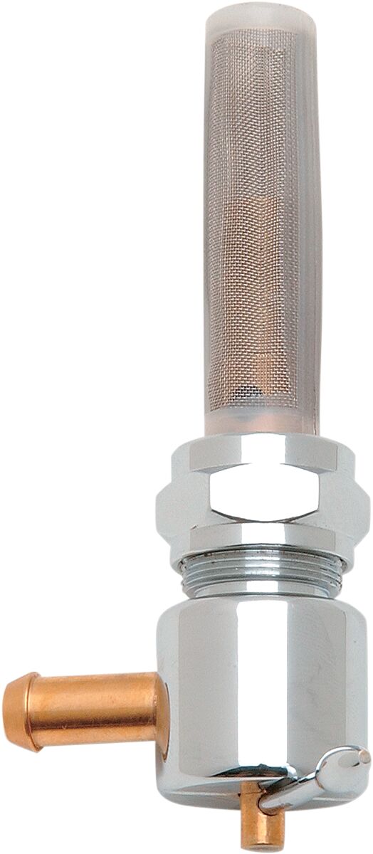 FUEL PETCOCK ROUND 5/16" INWARD CHROME