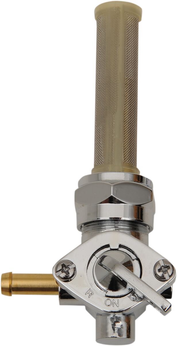 PETCOCK 22MM FORWARD 90° CHROME