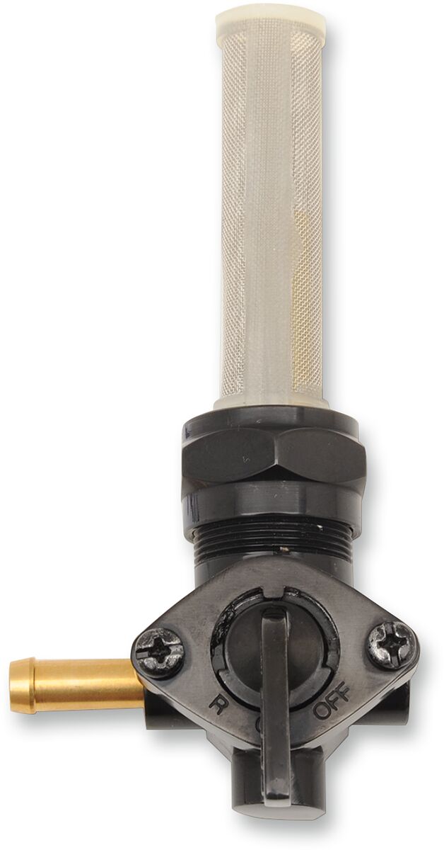 PETCOCK 22MM LEFT 90° BLACK