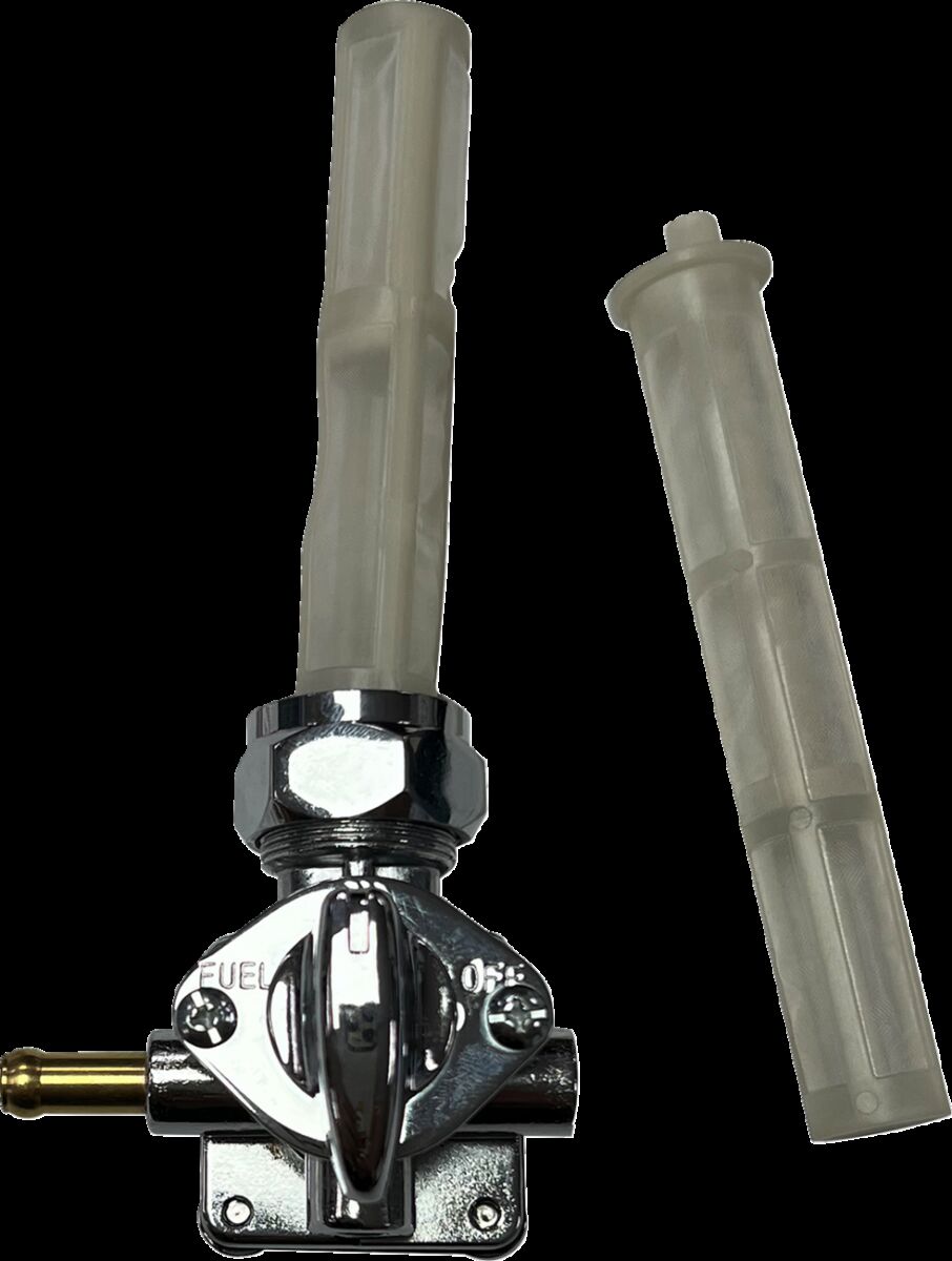 PETCOCK VAC LEFT OUTLET CHR