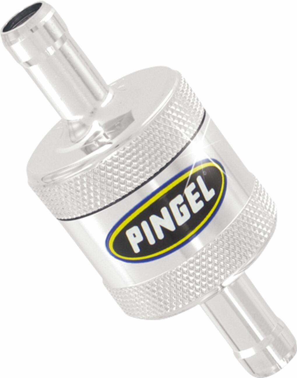 INLINE SS FUEL FILTER CHROME 3/8 IN 3/8 OUT