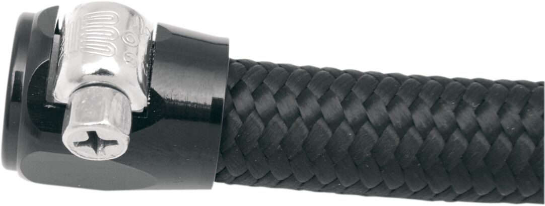Kütuse-/õlivooliku otsak -06/-07 vooliku jaoks, alumiinium, must, max-Ø: 13,90mm