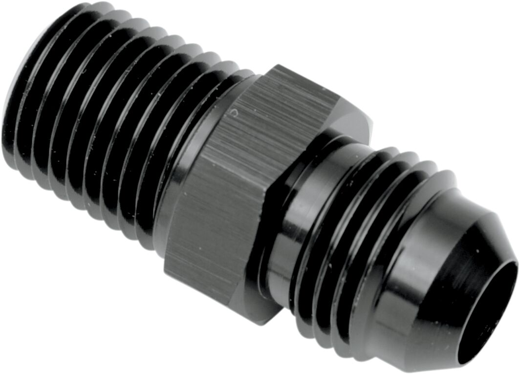 ADAPTER STRAIGHT JIC/NPT -6-1/8 ALUMINUM BLACK