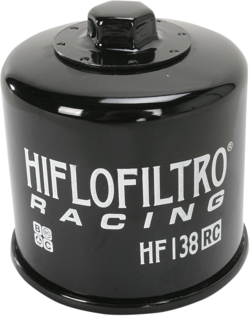 OIL FILTER SPIN-ON RACING WITH NUT PAPER GLOSSY BLACK