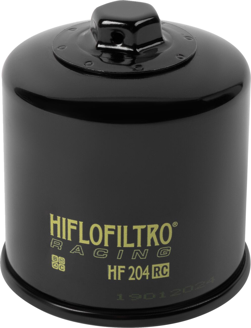 OIL FILTER SPIN-ON RACING WITH NUT PAPER GLOSSY BLACK