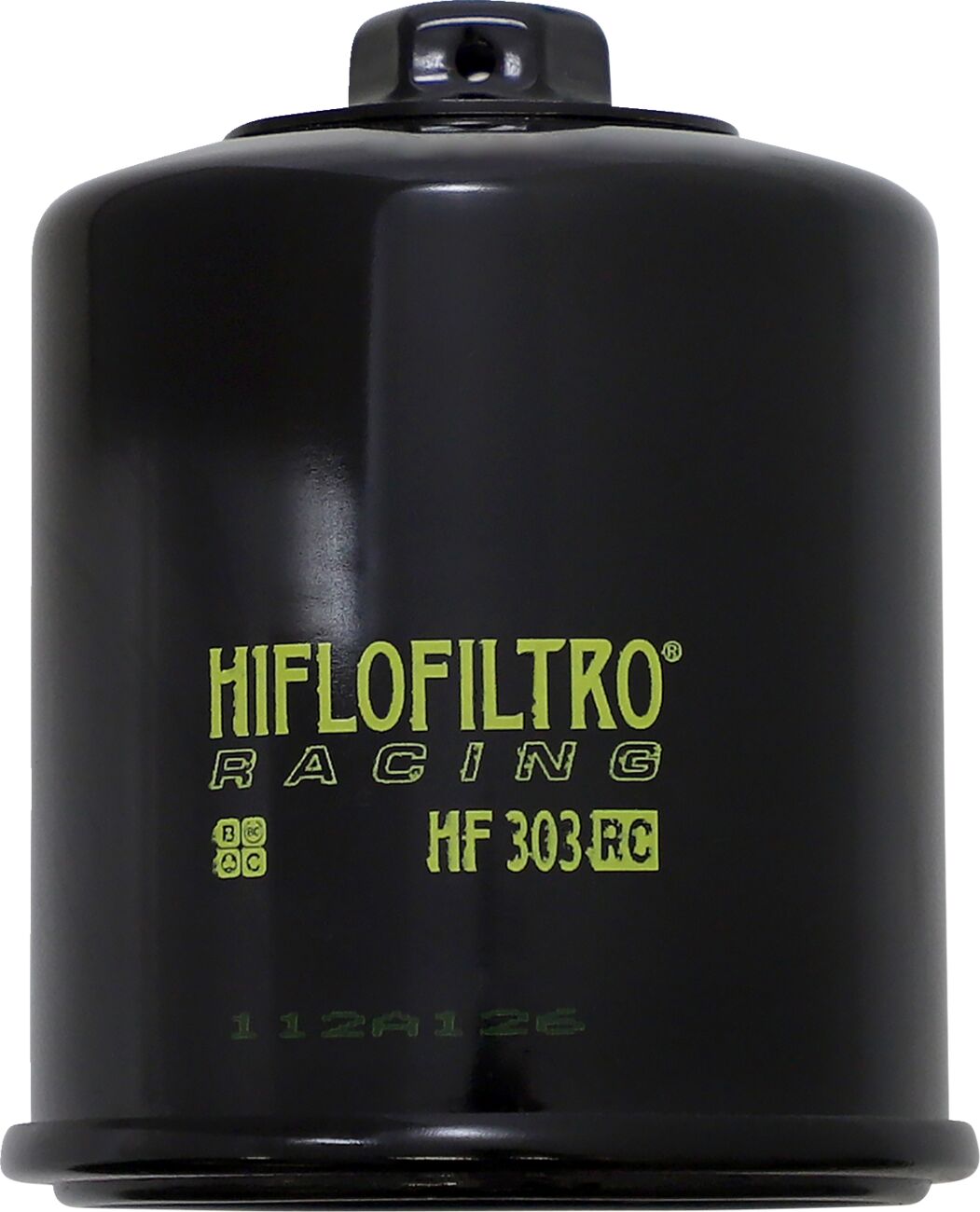 OIL FILTER SPIN-ON RACING WITH NUT PAPER GLOSSY BLACK