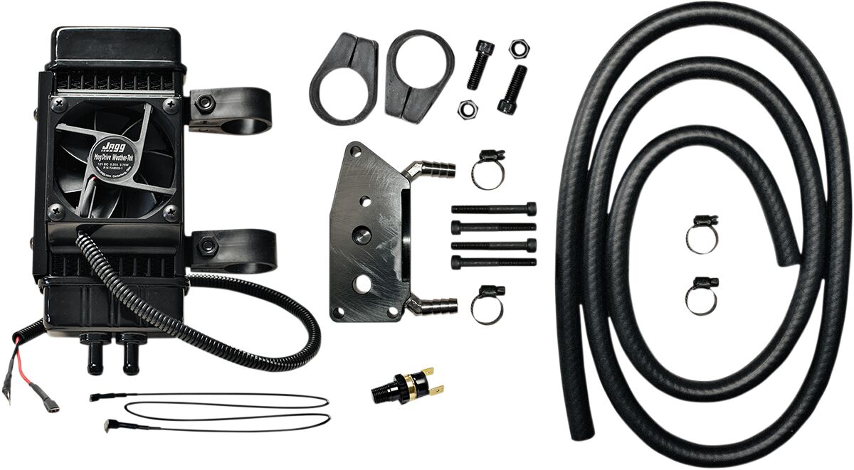 OIL COOLER SYSTEM KIT FAN ASSISTED TEN ROW WIDE LINE BLACK