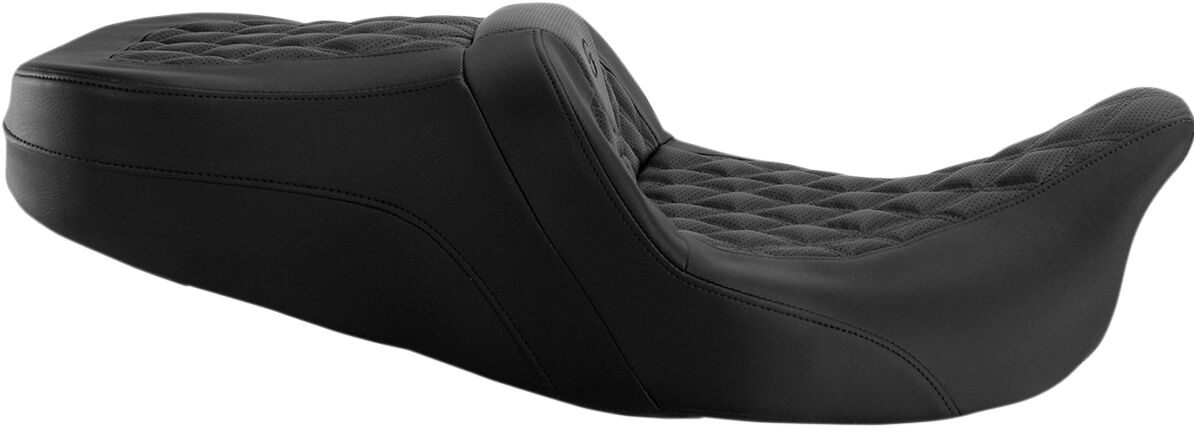 2-UP SEAT ROAD SOFA LS FRONT|REAR LEATHER|SADDLEGEL™ PLAIN BLACK