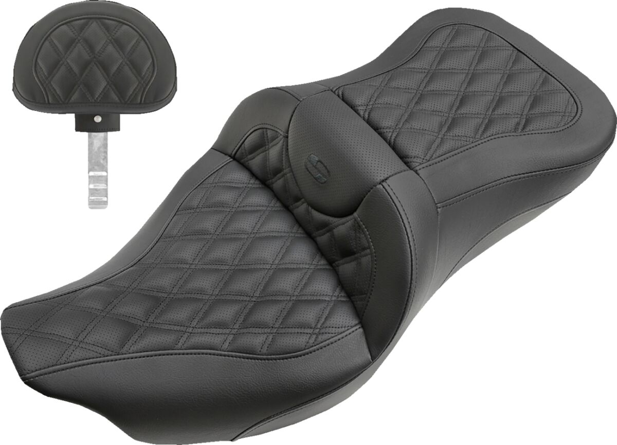 2-UP SEAT ROAD SOFA LS FRONT|REAR LEATHER|SADDLEGEL™ BLACK
