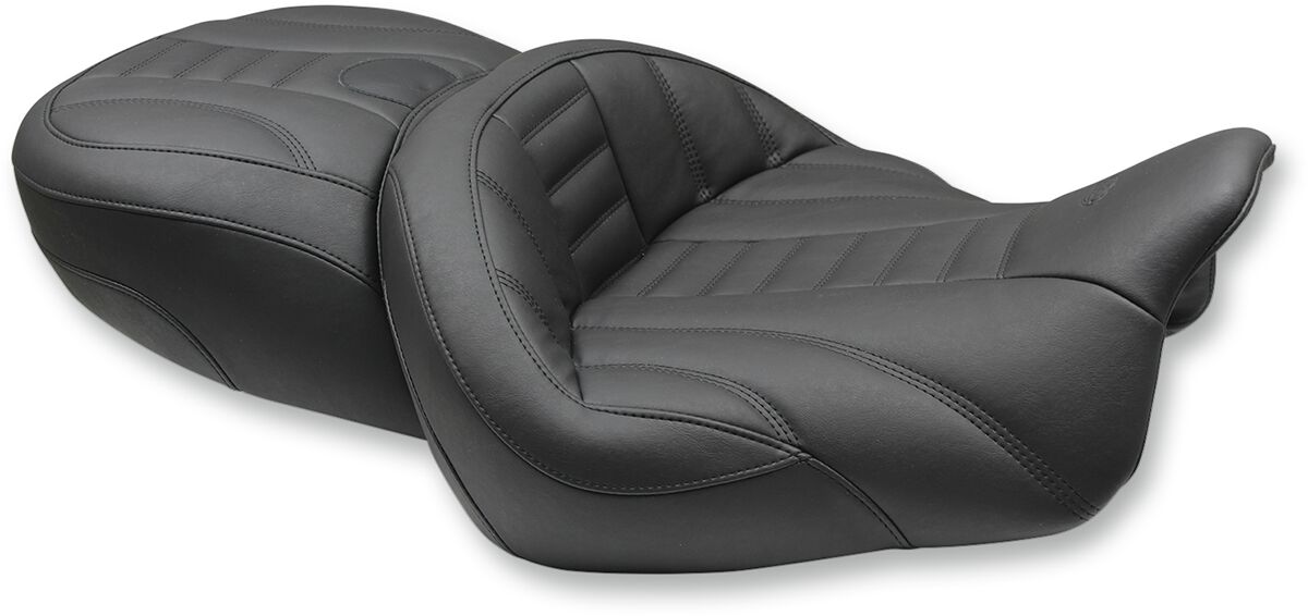 SEAT ONE-PIECE SUPER TOURING 2-UP STITCHED DETAILING WITH DRIVER BACKREST RECEIVER