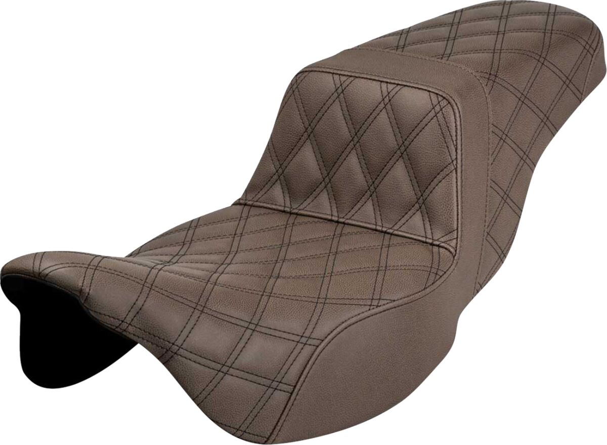Step Up Seat - Lattice Stitched - Brown -  FLH