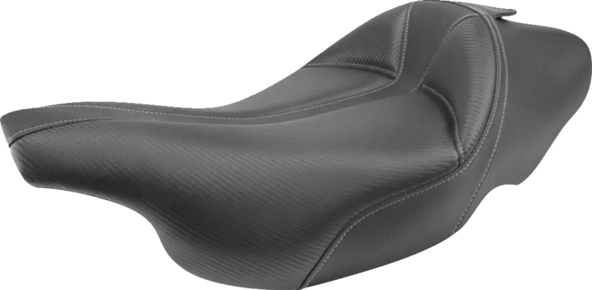 Dominator Solo Seat - Extended Reach - Stitched - Black w/ Gray Stitching - FL